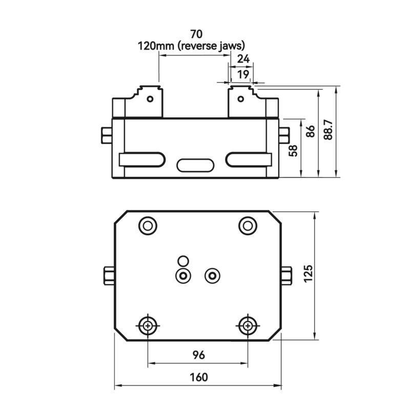 TFG Vice for Grid 96 – 125x160mm – Removable Jaws - Image 2