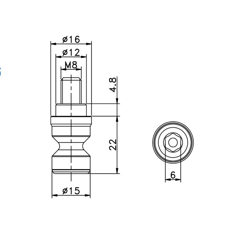Vice Mounting Stud Set (4 Pcs)-for Grid 52 - Image 2