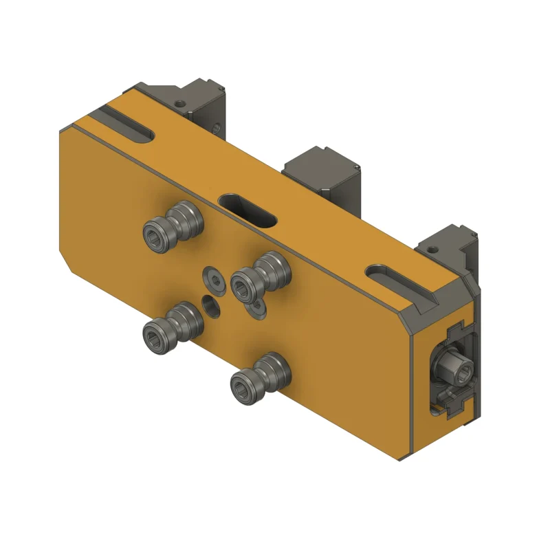 77x210mm Twin Station Self-Centering Vice with Fixed Jaws - Image 3