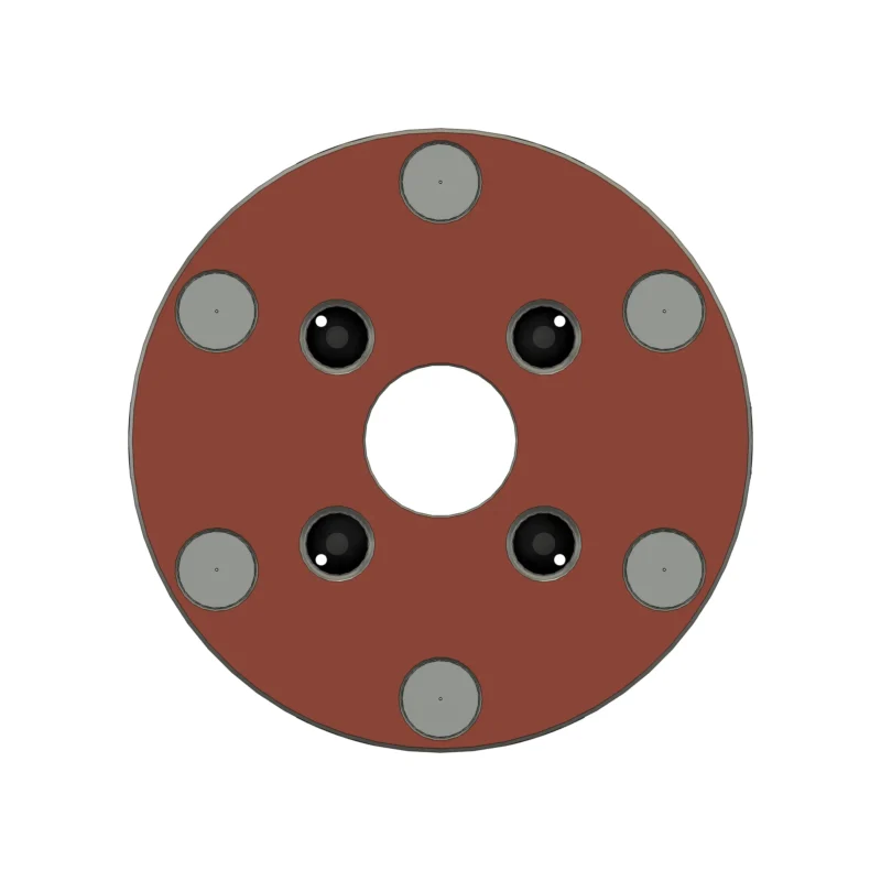 Zero Point Plate - Round - Ø157x27mm (Centre Hole) - Grid 52 - Image 3