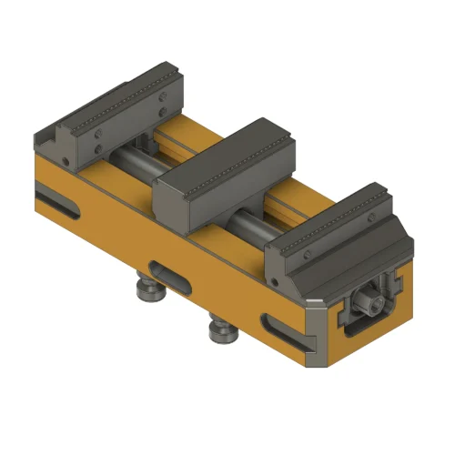 77x210mm Twin Station Self-Centering Vice with Fixed Jaws