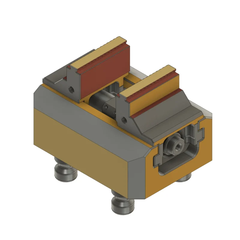 77x90mm Self Centering Vice with 40mm Narrow Fixed Jaws