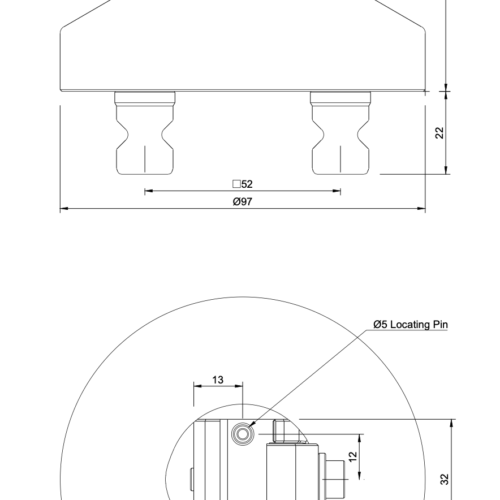 28x32mm Dovetail Clamp – System 52
