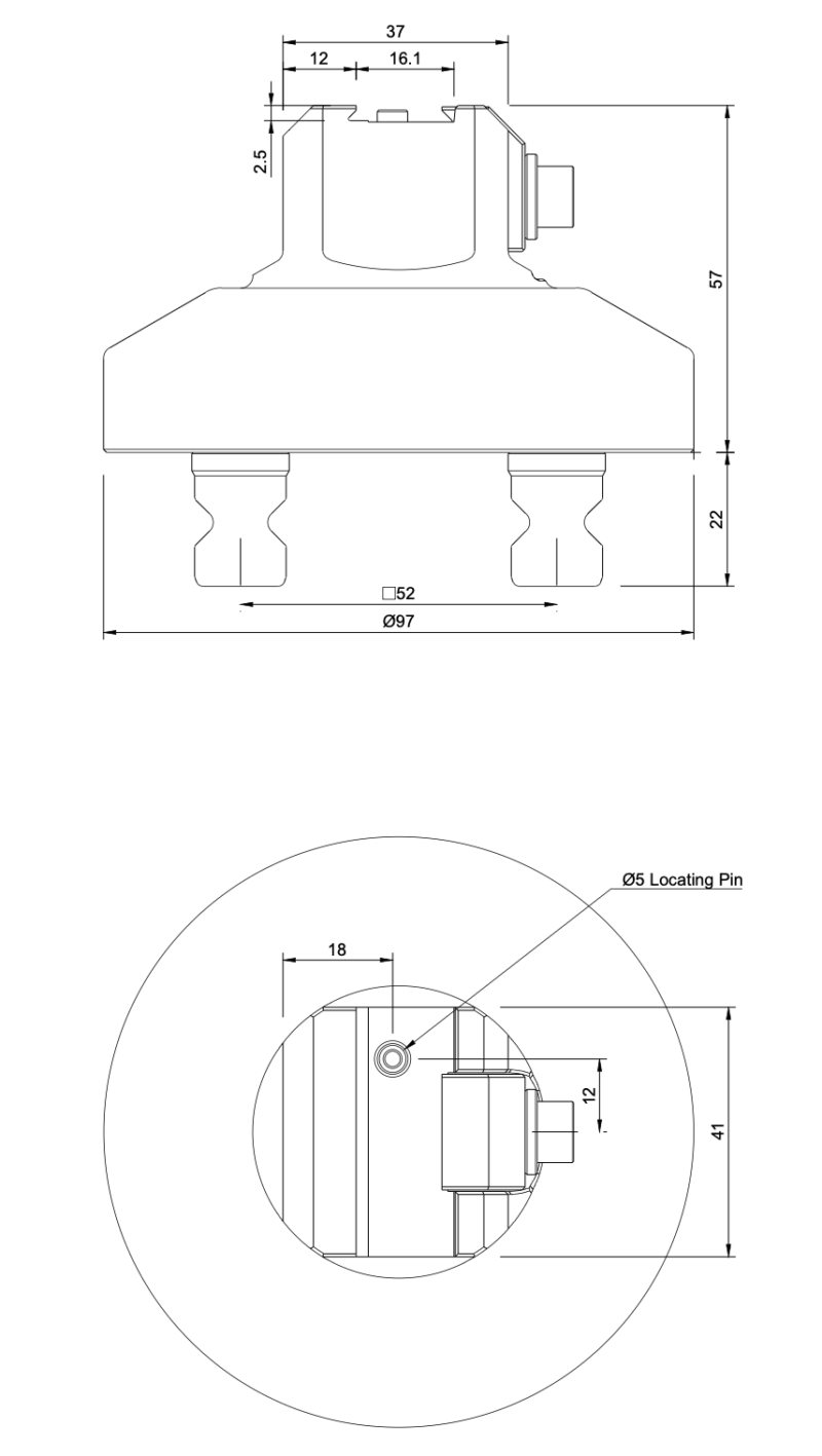 37x41mm Dovetail Clamp – System 52 - Image 2