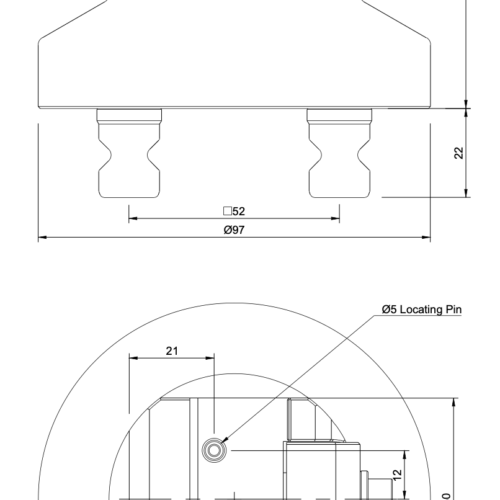45x50mm Dovetail Clamp – System 52