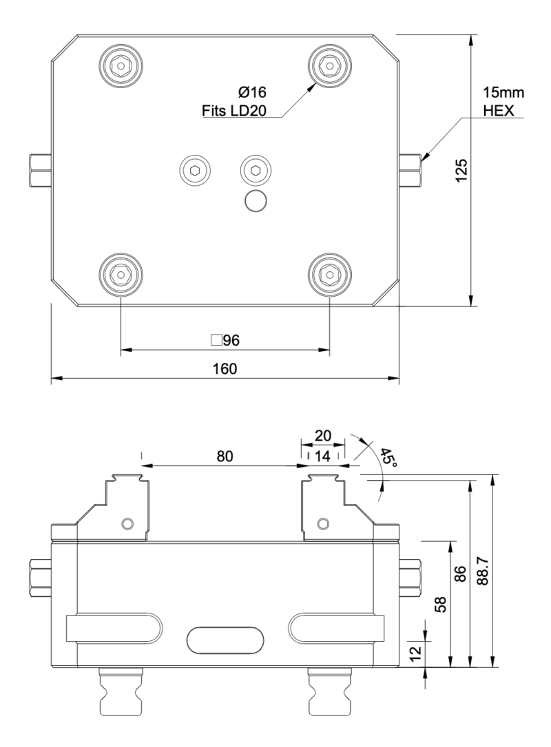 125x160mm Self-Centering Vice with Fixed Jaws - Image 2