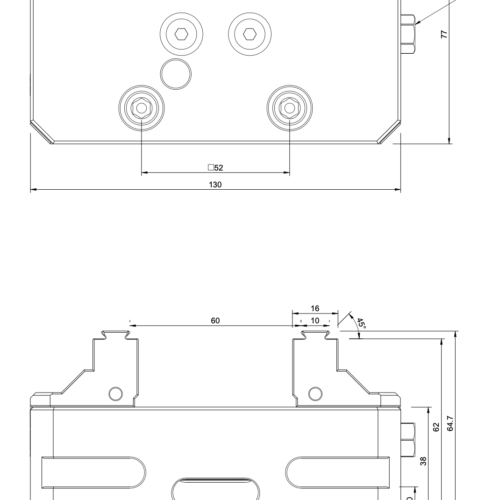 77x130mm Self-Centering Vice with Fixed Jaws