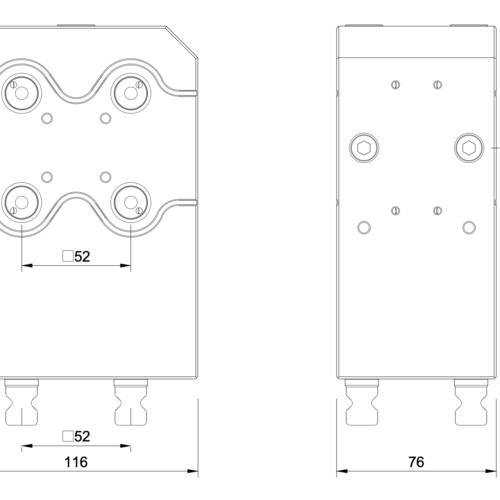 Zero Point 90° Tombstone Block – Double Sided – System 52